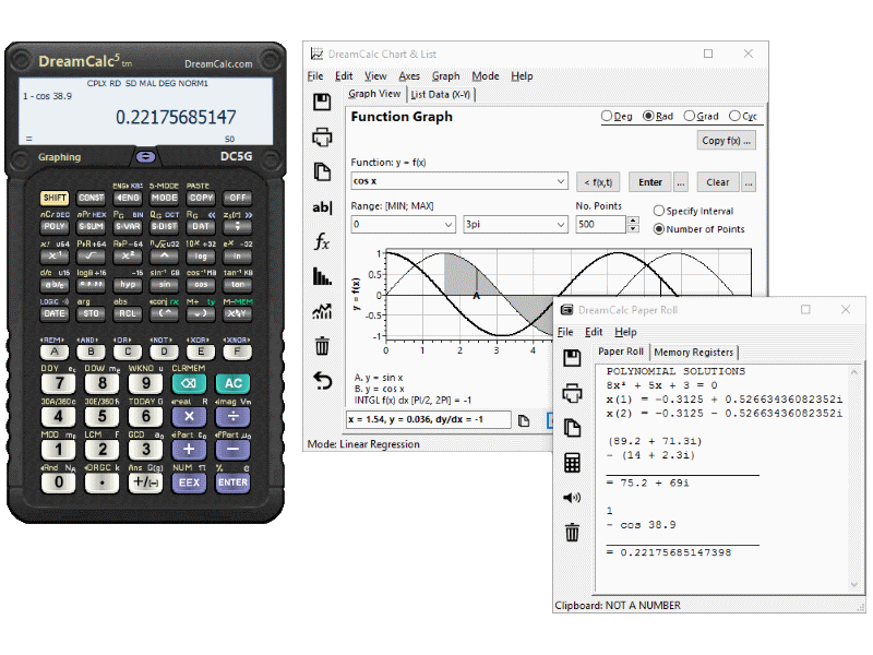 DreamCalc Graphing Calculator - DreamCalc Scientific Graphing Calculator